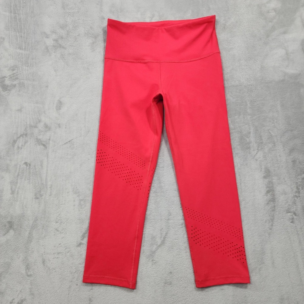 Old Navy Active Leggings Womens M Red Go-Dry Elevate Capri Yoga Workout Gym - Picture 1 of 11